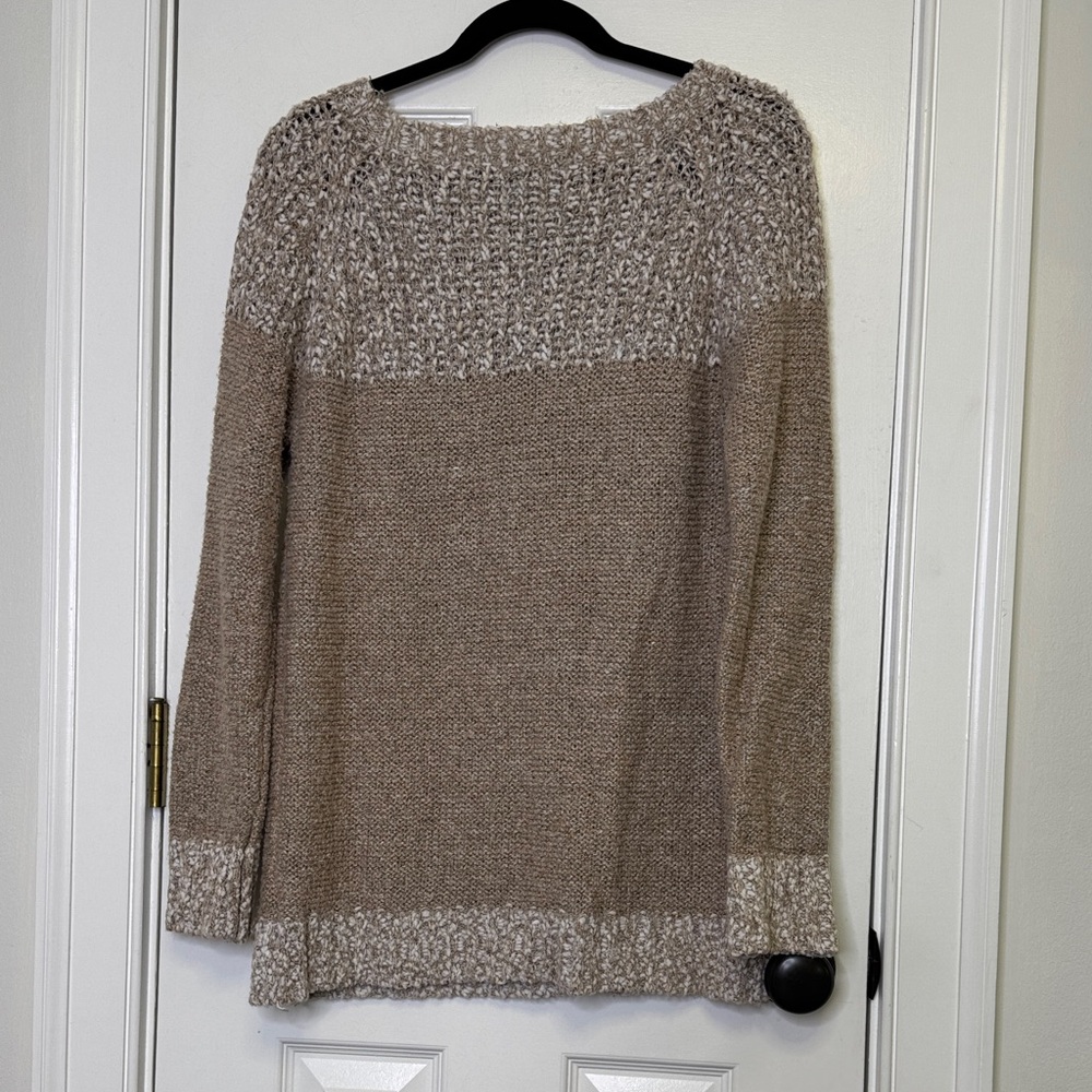 Fate Women's Cream and Tan Knit Sweater - Picture 8 of 8